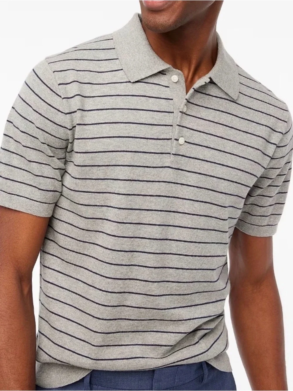 J. Crew Men's Striped Sweater-Polo Size XL NEW